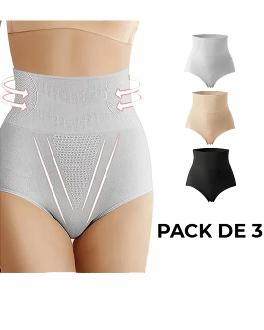 Pack de 3 Bragas Faja moldeadora push up + caja